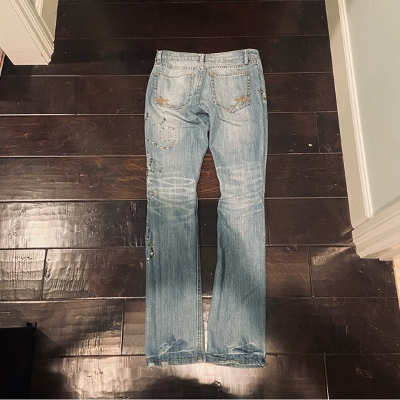 Sexy unique ABS Allen Schwartz Luxury Collection embellished jeans - Picture 14 of 16